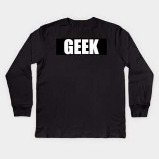 GEEK Vest Patch Kids Long Sleeve T-Shirt